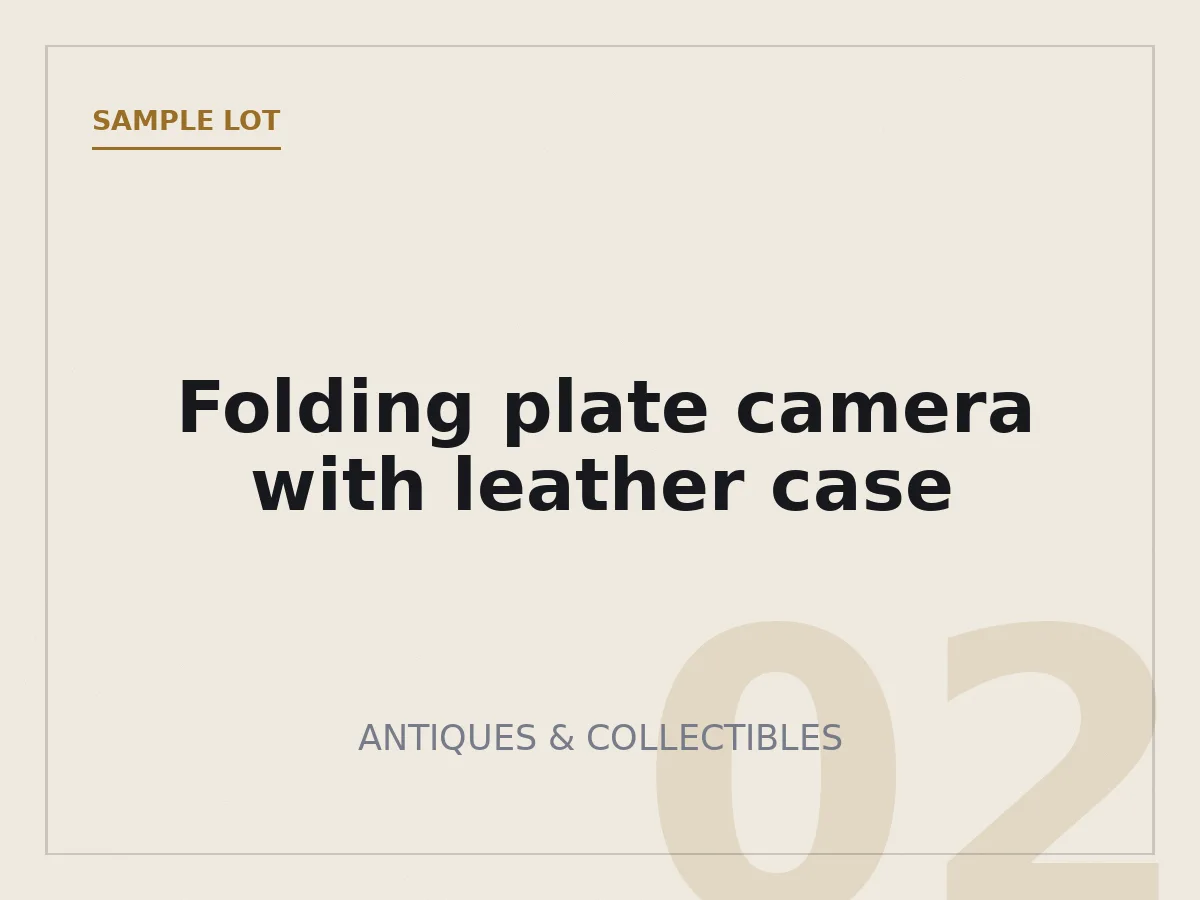 Folding plate camera with leather case