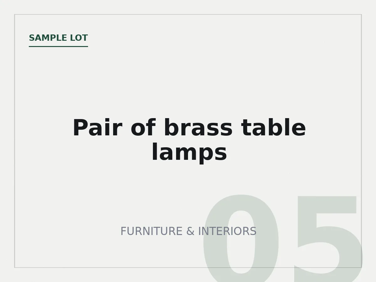 Pair of brass table lamps